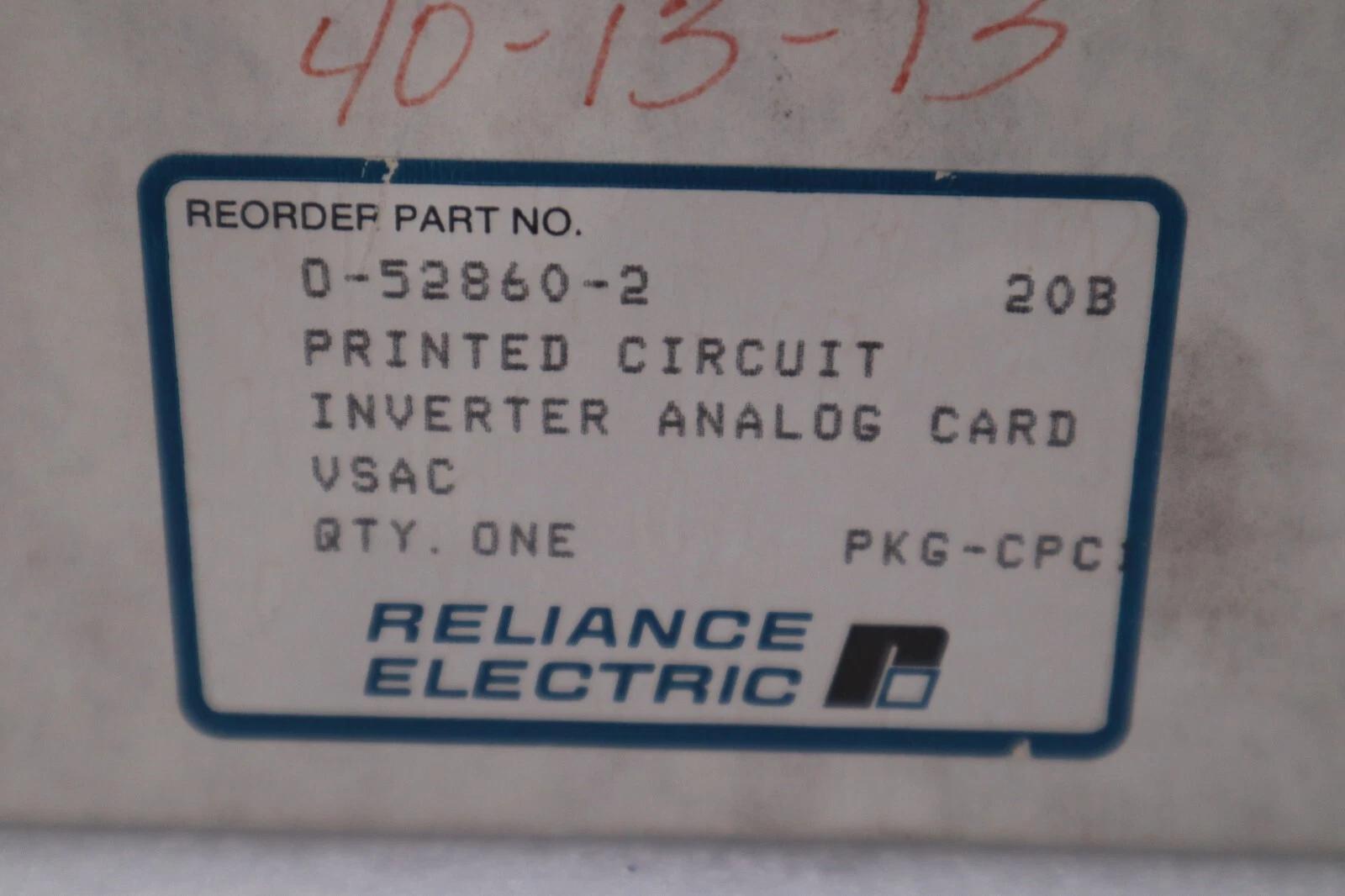New in box reliance electric 0-52860-2 inverter analog card stock g285 - Image 3
