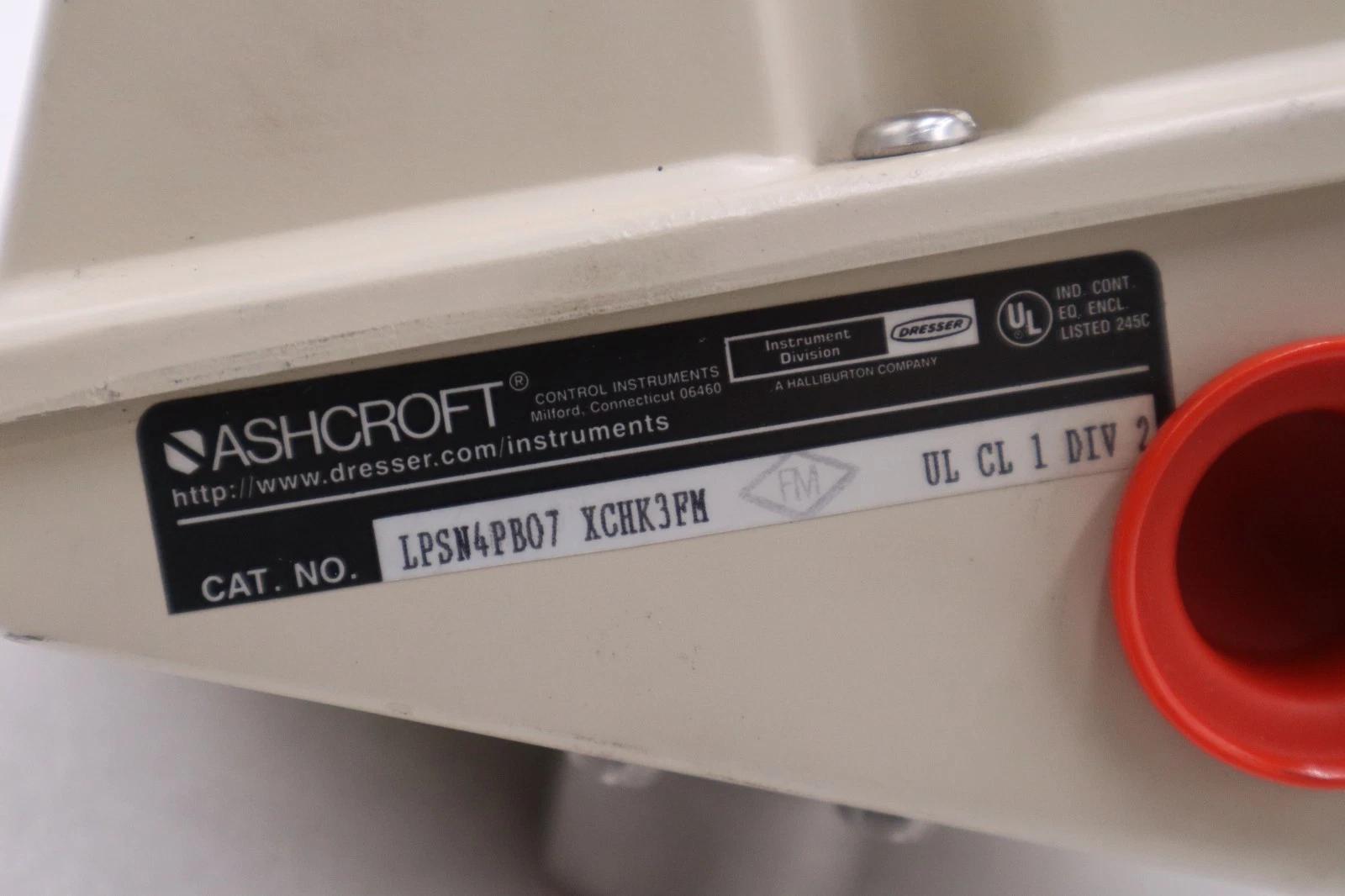 NEW ASHCROFT LPSN4PB07 XCHK3FM Pressure Switch 5A 125/250VAC STOCK H1249 - Image 3