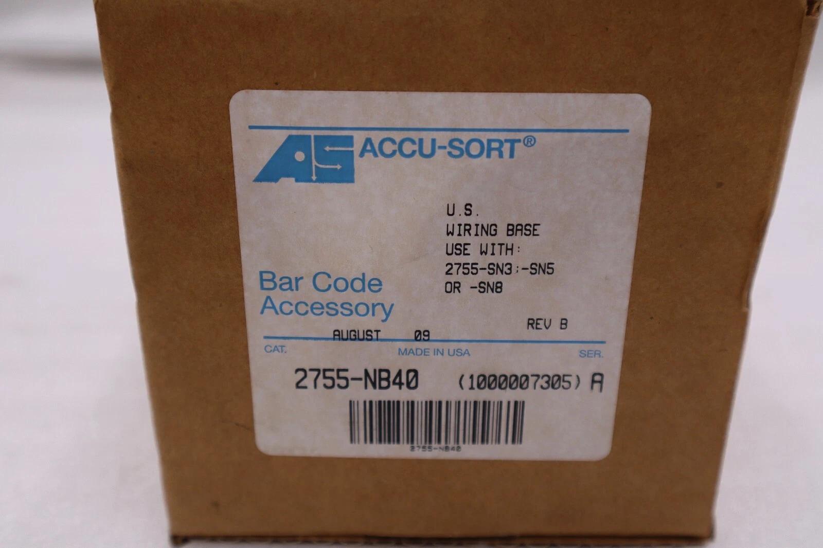 New accu-sort 2755-nb40 wiring adapter base 2755nb40 stock h1087 - Image 2