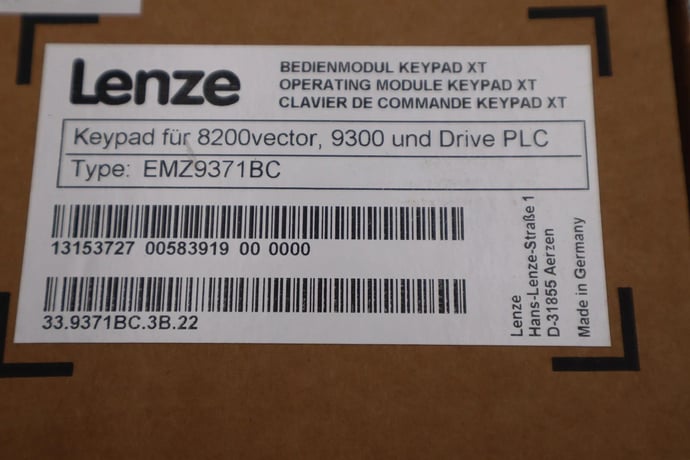 NEW OPEN BOX Lenze Inverter EMZ9371BC Keypad Operating Panel STOCK G557A - Image 3