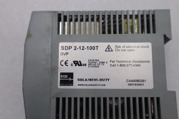 EGS Sola/Hevi-Duty SDP 2-12-100T Power Supply #K-3018 - Image 2