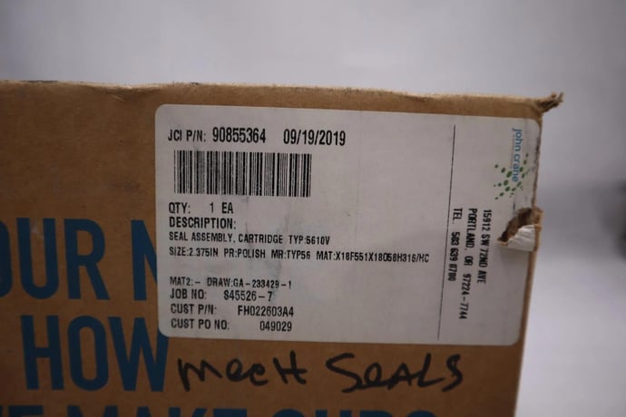 NEW OPEN BOX John Crane 5610v SIZE 2.375 SEAL ASSEMBLY STOCK 5898 - Image 1
