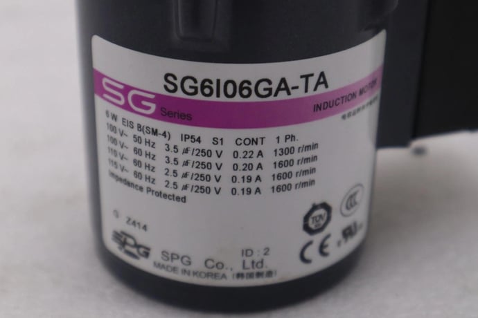 Panther industries sg6i06ga-ta induction motor sg series 6w 1 phase stock h784a - Image 2