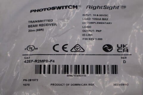 New 42EF-R2MPB-F4 Photoelectric Proximity Sensor Substitute STOCK H853 - Image 2