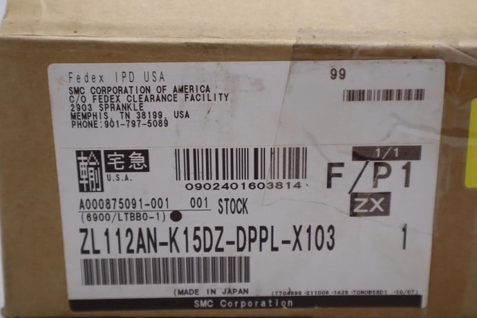 NEW SMC zl112an-k15dz-dppl-x103 Multistage Ejector Vacuum Ejector STOCK 4003 - Image 3