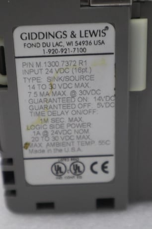 GIDDINGS & LEWIS M.1300.7372 R1 Input Module 24VDC SINK/SOURCE STOCK 651-D - Image 2