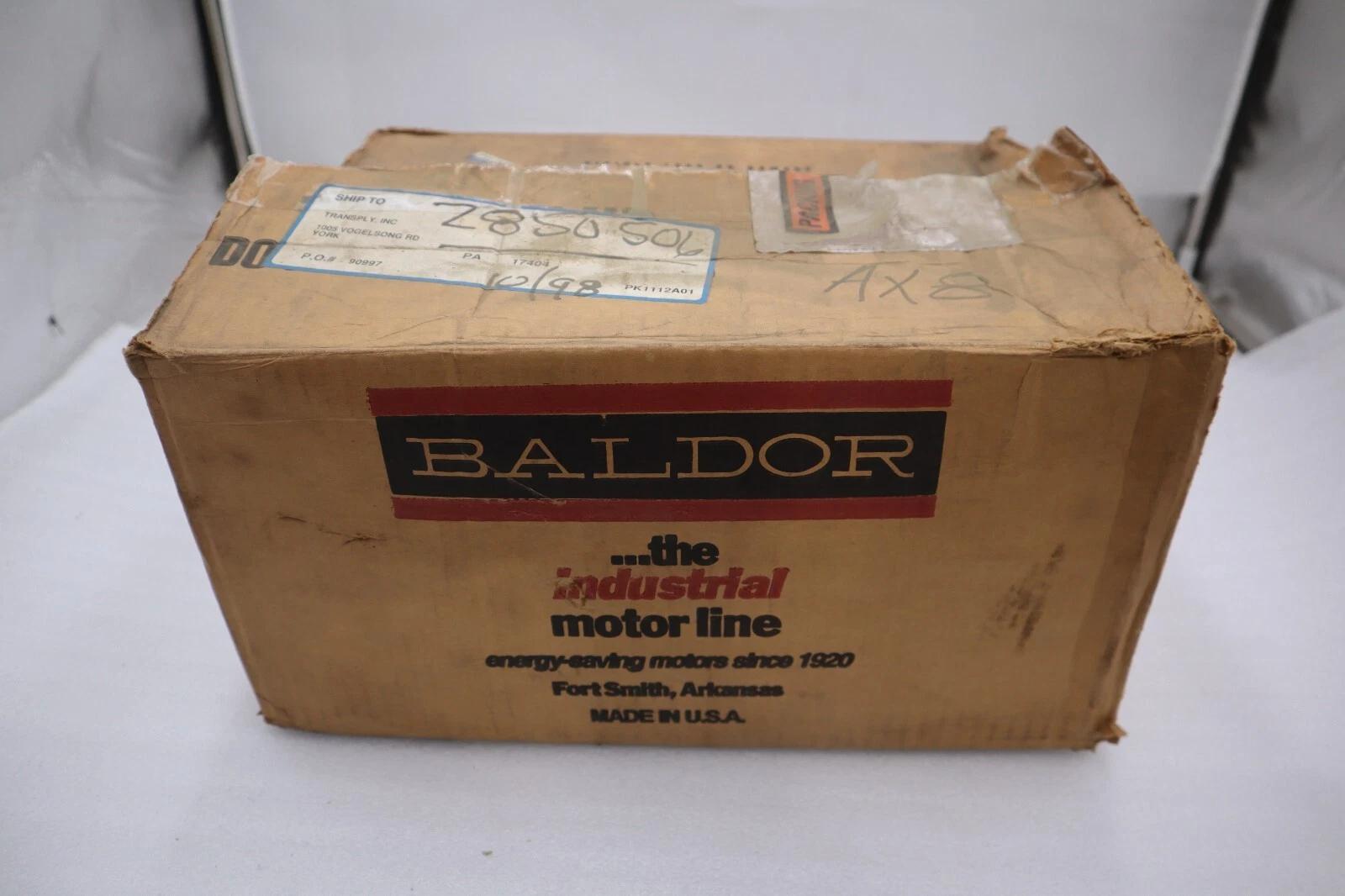 New Baldor 1 1/2HP 230/460V HZ 60 230/460 VOLTS PH 3 STOCK 4519 - Image 3