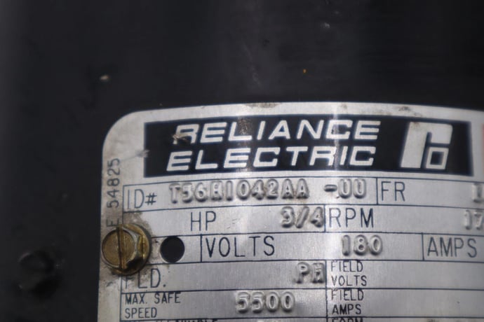 Reliance electric t56h1042aa-uu duty power motor 3/4 hp stock #m-52 - Image 2