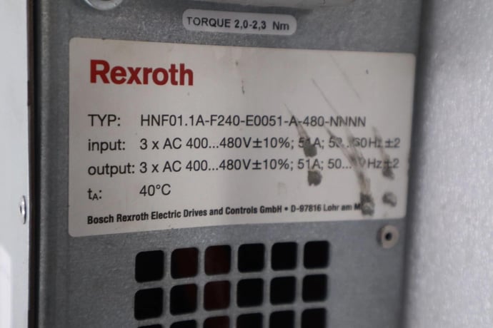 Rexroth #HNF01.1A-F240-E0051-A-480-NNNN 480V IndraDrive Servo Drive STOCK 519-B - Image 5