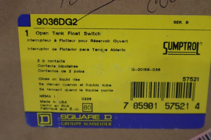 NEW OPEN BOX Square D 9036DG2 Open Tank Float Switch STOCK H-211 785901576433 - Image 3