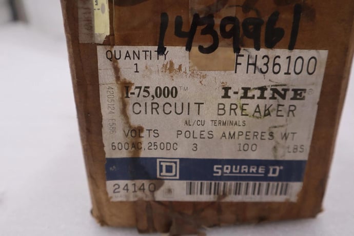 NEW IN BOX Square D FH36100 Circuit Breaker STOCK H158 785901241409 - Image 3