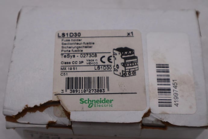 New Schneider Electric LS1D30 Fuse Holder TeSys-027308 Class CC 3P 30A #H1088A - Image 4