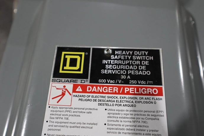 New square d h361awc fusible safety receptacle switch 30amp stock h716 - Image 2