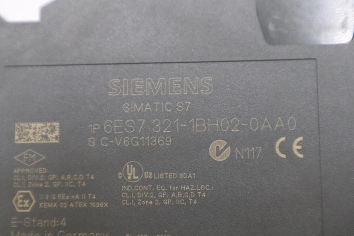 SIEMENS 6ES7 321-1BH02-0AA0 SIMATIC S7 INPUT MODULE STOCK K-3504 - Image 6