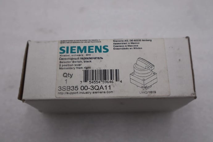 NEW OPEN BOX SIEMENS 3SB35 00-3QA11 Lever Momentary Selector Switch STK H70A - Image 1
