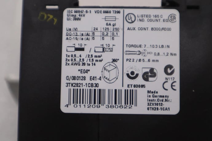 New siemens 3tk2821-1cb30 safety relay sirius 24 vac/dc 3 n/o outputs stk g447a - Image 2