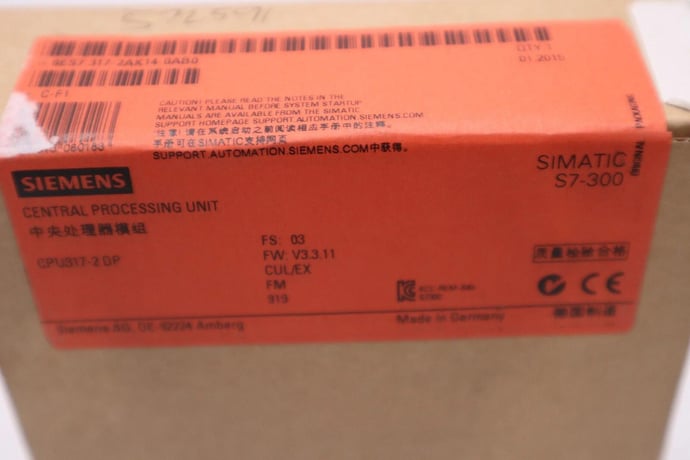 NEW 6ES7 317-6FF04-0AB0 Central Processing Unit CPU 317F-2 D2 SIEMENS S7-300 - Image 1