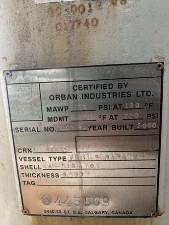 30" Sweet Vertical Dual Separator, 720 psi, 2000 - Image 9