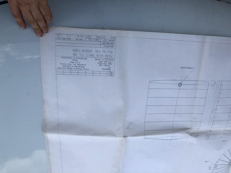 250000 gallon Storage Tank, Food Grade Stainless Steel, w/ internal catwalks & platforms, 1994 (4 available) - Image 5