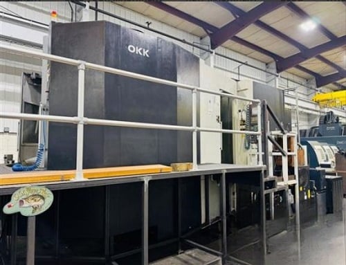 OKK #HM-1250S, 4-Axis CNC horizontal machining center, Fanuc 310iS-A, 66.9" X, 55.1" Y, 48.8" Z, 60 automatic - Image 2