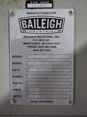 67 Ton, Bailegh #BP-6788, press brake, 8' overall, front operated back gauge, 2012 - Image 6