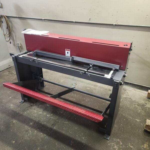 16 gauge x 4.4' BMT #O-5216, Foot Power Shears, 24" front & Back Gauge, support & squaring arms, new - Image 1