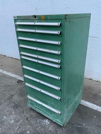 10 Drawer Vidmar cabinet, 30" x 27" x 59" high - Image 2
