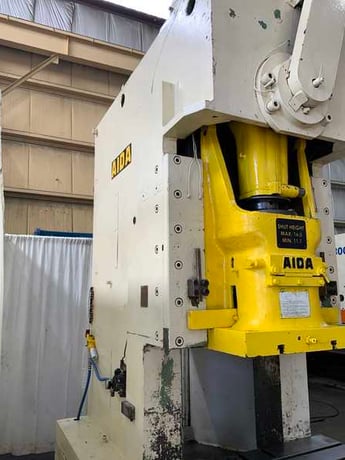150 Ton, Aida #FP-XGC-150SU, gap frame press, 7.8" stroke, 15.7"Shut Height, 45 SPM, 10 HP, air clutch & - Image 3