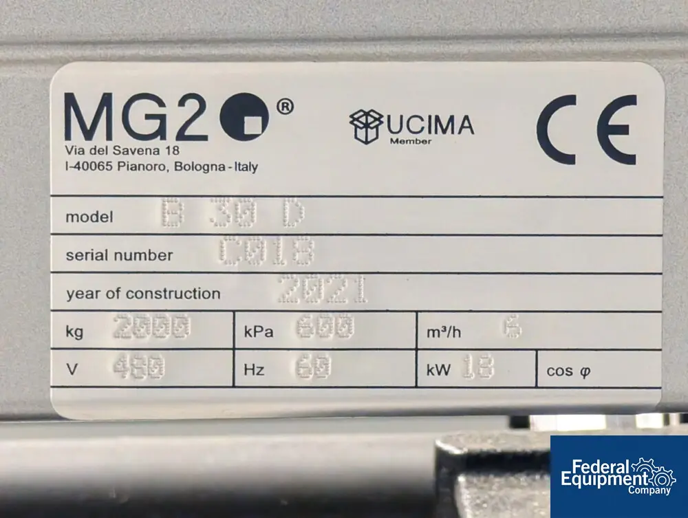 MG2 #B30/D, double-bay palletize, 8 cycles/min., AB PLC, 1250 HMI, 2021 - Image 2