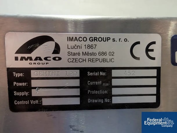IMACO #Gemini-1PD, Piston Filler, Stainless Steel prodcut, hopper, nozzle, pedal - Image 2
