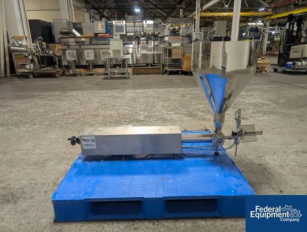 IMACO #Gemini-1PD, Piston Filler, Stainless Steel prodcut, hopper, nozzle, pedal - Image 4