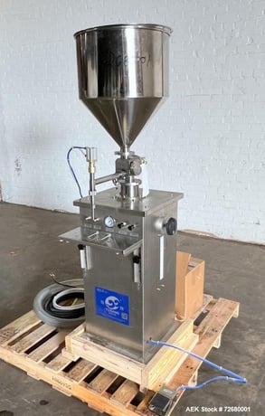 Yangzhou Yuxiang #GZJ, Vertical Volumetric Filler, 20-40 BPM, 100-1000ml, Stainless Steel, hopper, pedal - Image 2