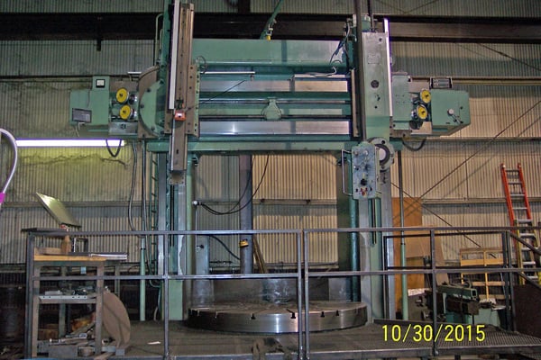 88" Stanko #1525, vertical boring mill, 98" swing, 86" under rail, 55 HP, 4-Axis Mitutoyo digital read out - Image 1