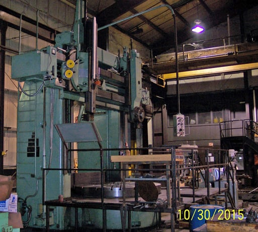 88" Stanko #1525, vertical boring mill, 98" swing, 86" under rail, 55 HP, 4-Axis Mitutoyo digital read out - Image 2