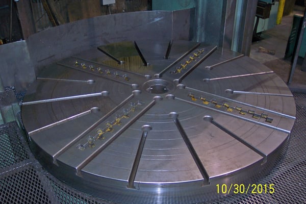 88" Stanko #1525, vertical boring mill, 98" swing, 86" under rail, 55 HP, 4-Axis Mitutoyo digital read out - Image 3
