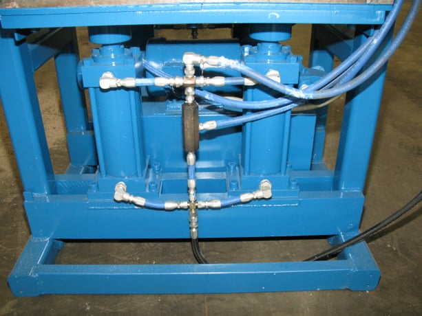 38 Ton, 31" x 14" Up-act.double press, 1 section w/elec.platens, 5 openings, 8" stroke, #2239 - Image 4