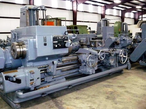 No. 4A Warner & Swasey, M3580, square head, saddle type turret lathe, 28-1/4" swing o/bed ways, 62" center - Image 1