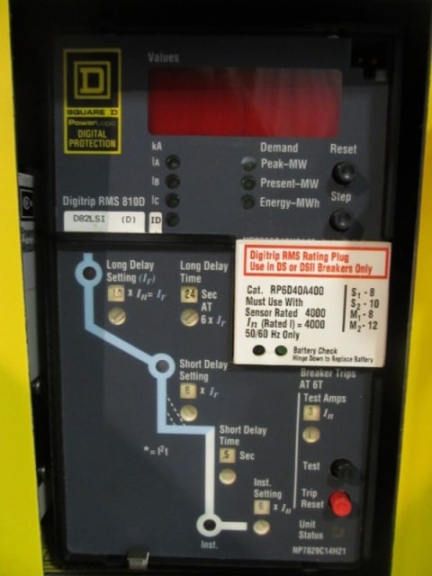 4000 Amp, SQUARE D, DSII-840, 480 Volts, manually operated, drawout, RMS-810D LSI - Image 3