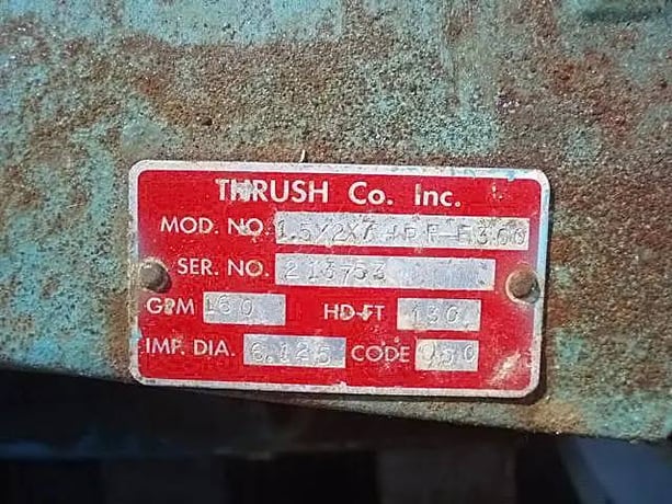 160 GPM, Thrush #1.5x2x7hpF-E300, centrifugal pump, 15 HP - Image 6