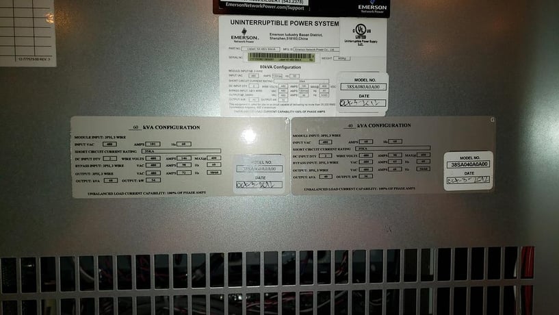 80.0 KVA Liebert #NX, uninterruptible power supplies, 3 wire, w/ Battery Cabinet, 206 A., 480 Volts, 2012 - Image 4