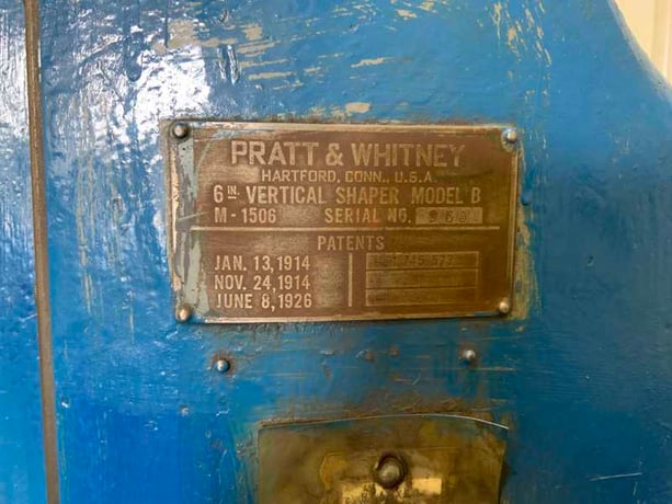 6" Pratt & Whitney, vertical slotter, 15" table to ram, 10" vertical adjustment of ram, 3 HP - Image 6