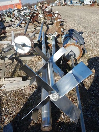 1.5 HP Chemineer #1HTM-15, 2-Tier 4-Blade Pitched Impeller Agitator, Stainless Steel, 16" Span, 6' L Span - Image 5