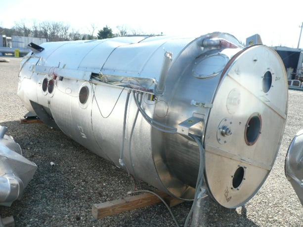 Piovan #T6000IX, Stainless Steel Drying Hopper, 6000 lb., 60" diameter x 14' H Hoppers, 1997 - Image 2