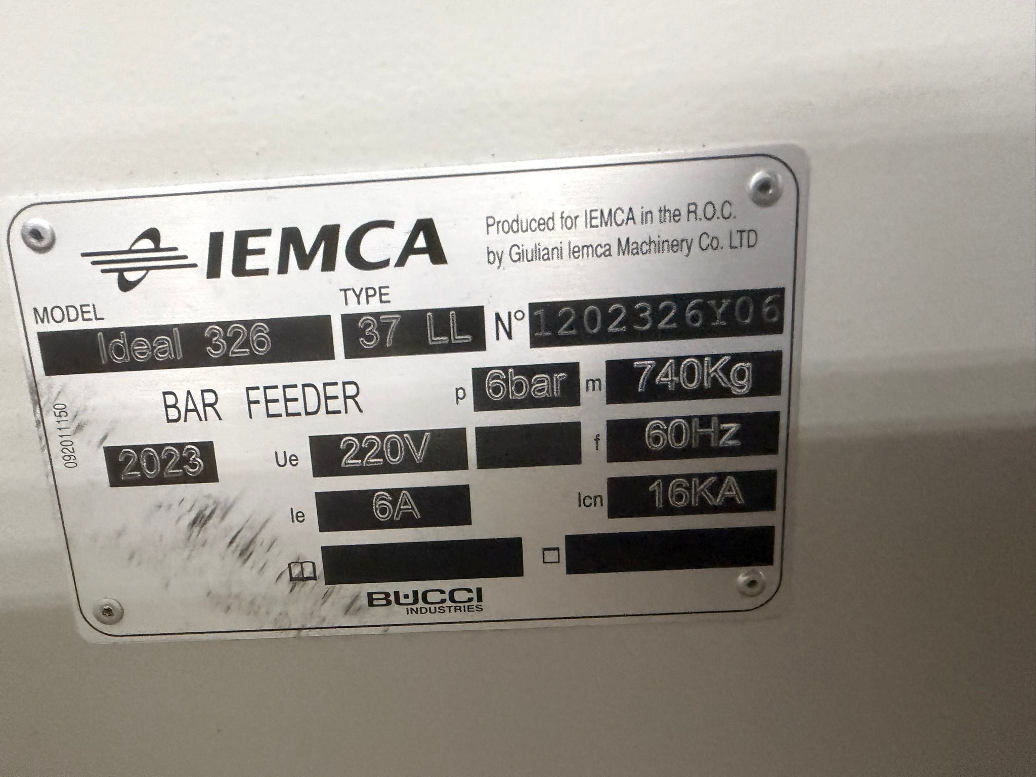 Iemca #Ideal-326, automatic sliding headstock magazine bar feeder, 1/8"-1", 12' 2" bar length, 2023 - Image 4