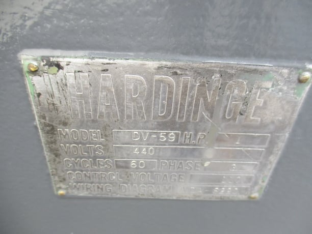9" x 17" Hardinge #DV-59, lathe, 5" chuck, 1-1/16" capacity, 230-3500 RPM - Image 9