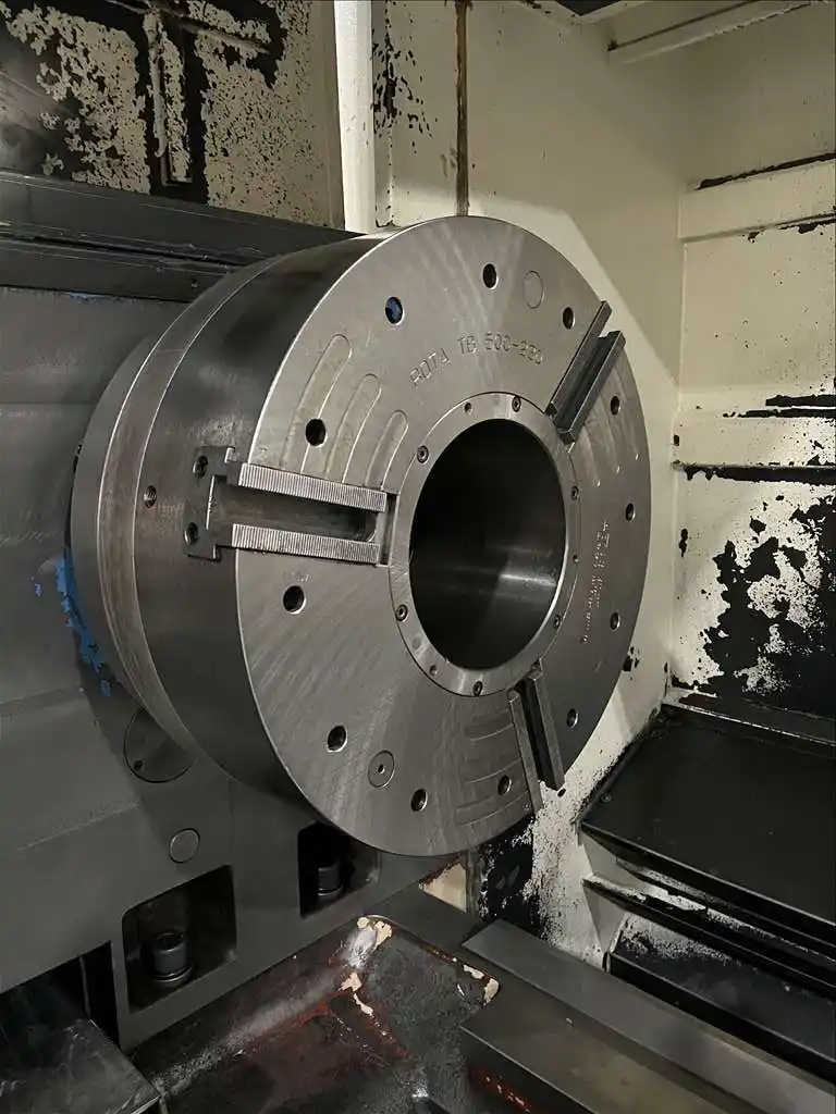 L & L Machinery #LL950-4000, CNC lathe, Fanuc 0iTD, 37" swing, 1884" centers, 3-jaw front & rear chuck, 2009 - Image 6