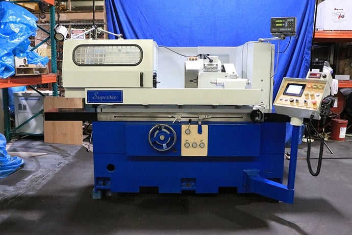 15" x 24" Supertec #G38P-60NC, universal cylindrical grinder, 16" x 2" 5" wheel, Mitsubishi PLC automatic - Image 1