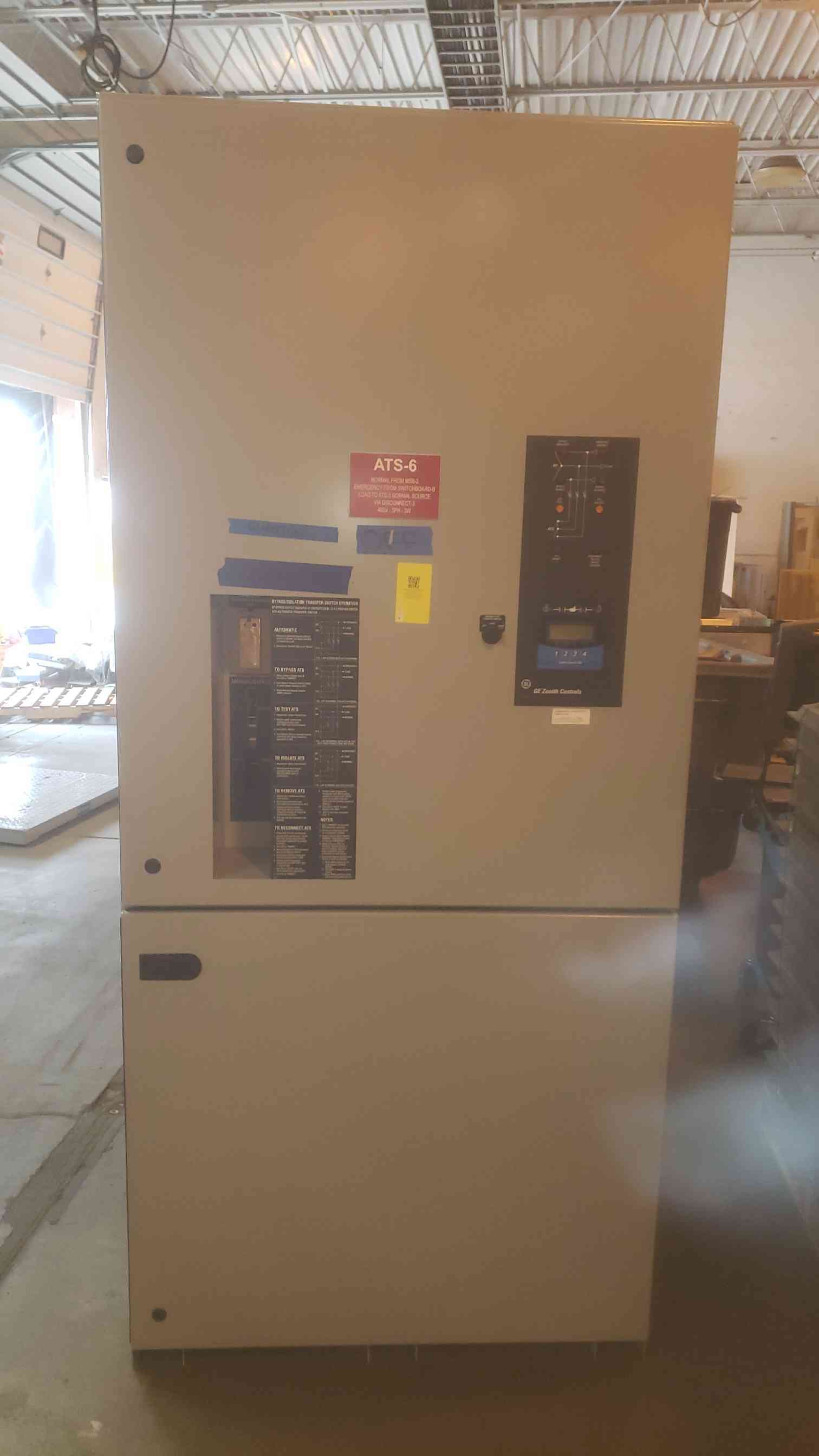 800 Amp. GE Zenith ZB5DB08031-07N, Transfer & Isolation Switch, 480/277 Volts, 3PH - Image 1
