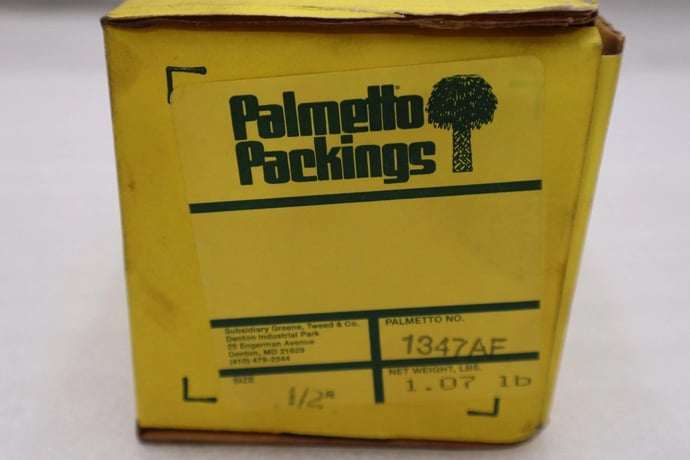 NEW IN BOX PALMETTO PACKING 1347AF Packing Seal 1/2 Sq In. STOCK H451A - Image 2