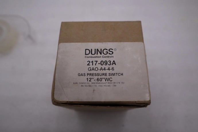 Dungs 217-093a gao-a4-4-6 combustion controls gas pressure switch stk h563a - Image 1